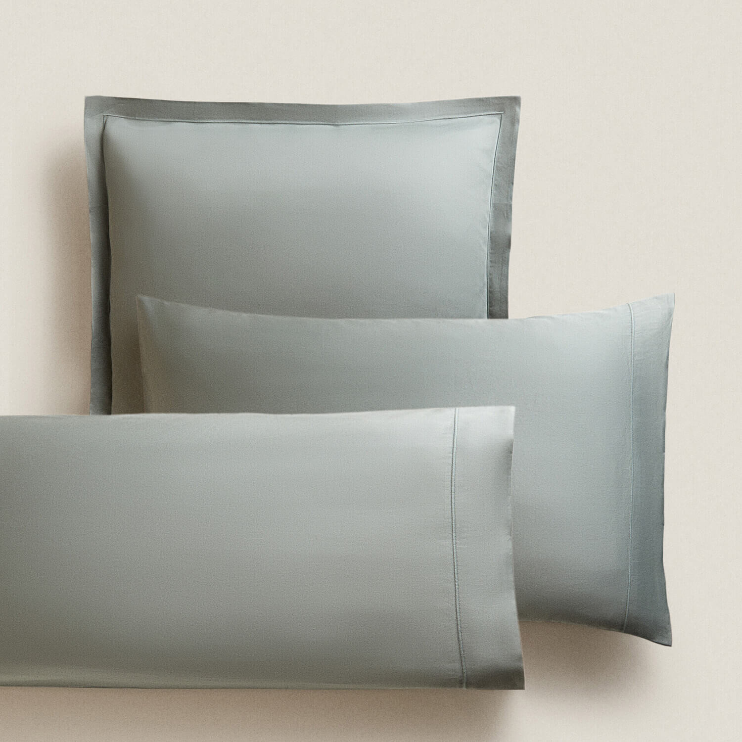 

Наволочка Zara Home (300-Thread-Count) Cotton Sateen,серо-зеленый