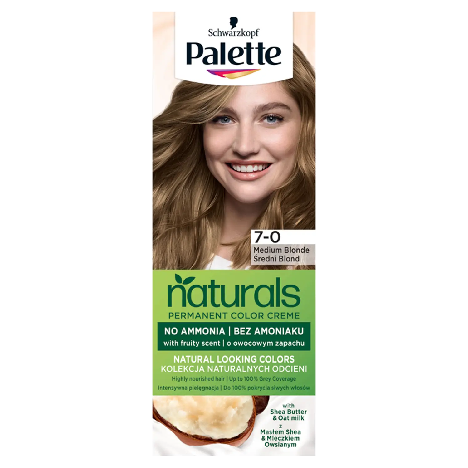 

Palette Permanent Naturals Color Creme стойкая краска для волос 7-0 (400) средний блонд, 1 упаковка