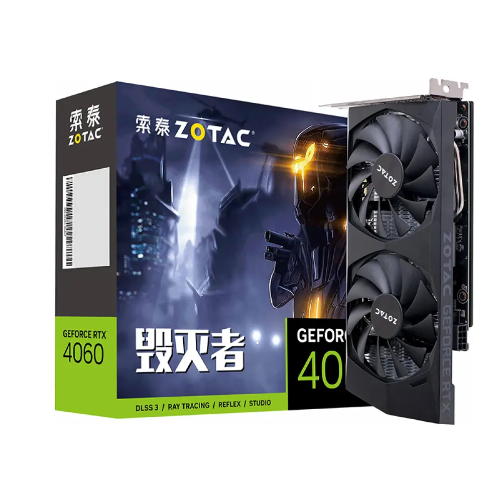 

Видеокарта Zotac GeForce RTX 4060 Destroyer 8 Гб, черный