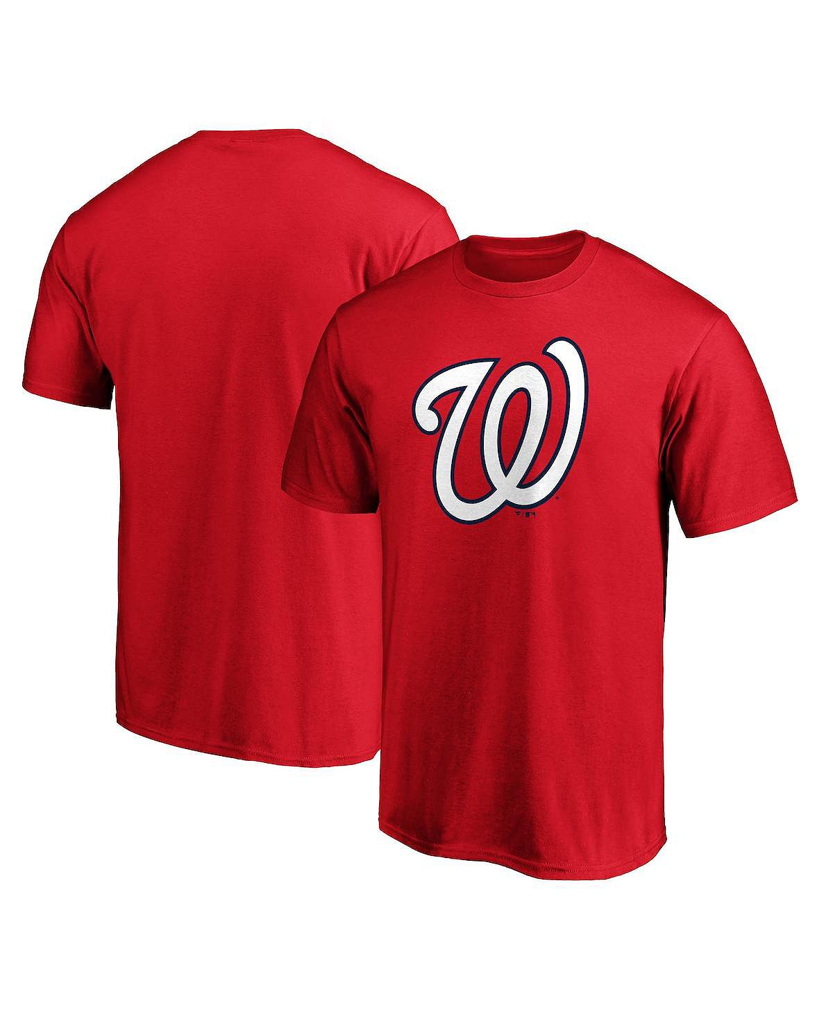 Мужская фирменная красная футболка с официальным логотипом washington nationals Fanatics, красный