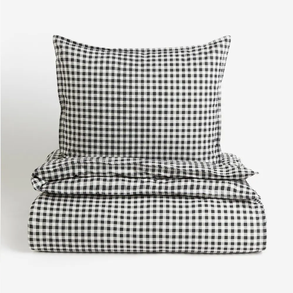 

Комплект односпального постельного белья H&M Home Patterned, темно-серый