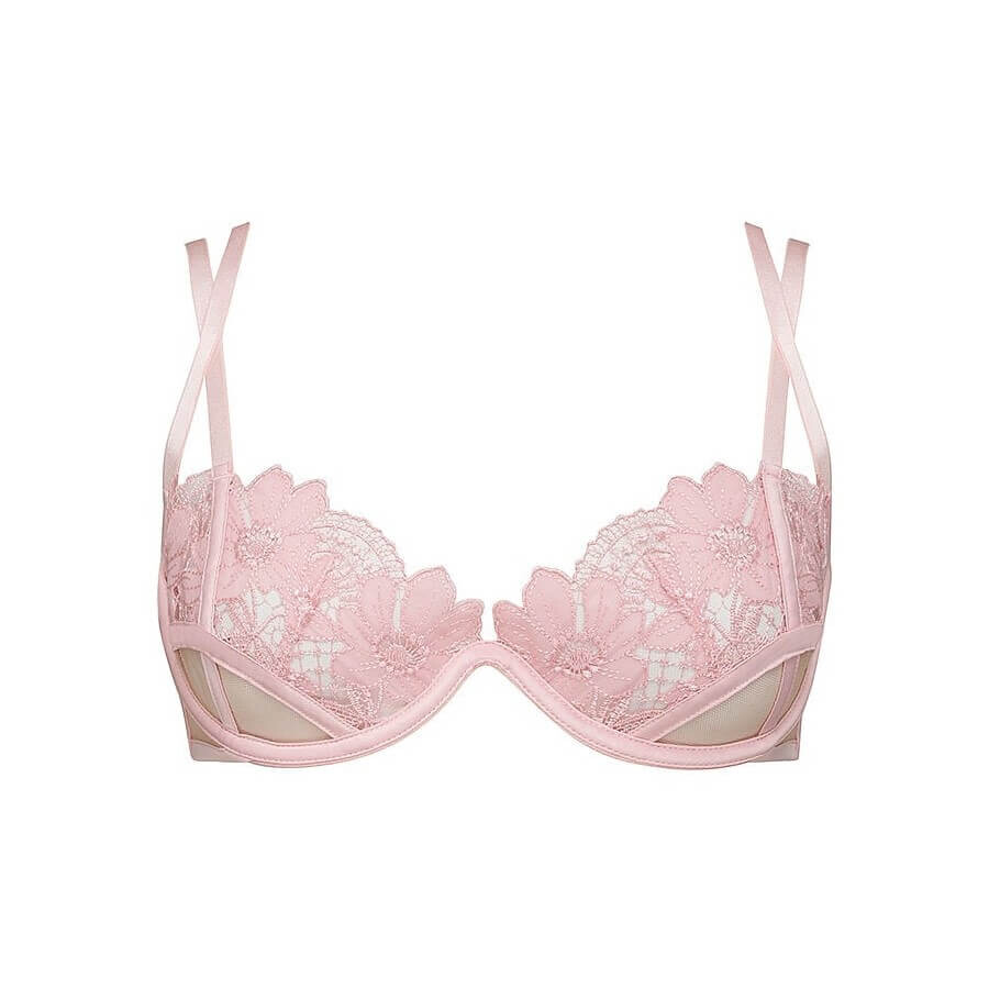 

Бюстгальтер с цветочным принтом For Love & Lemons Aimee Underwire, светло-розовый
