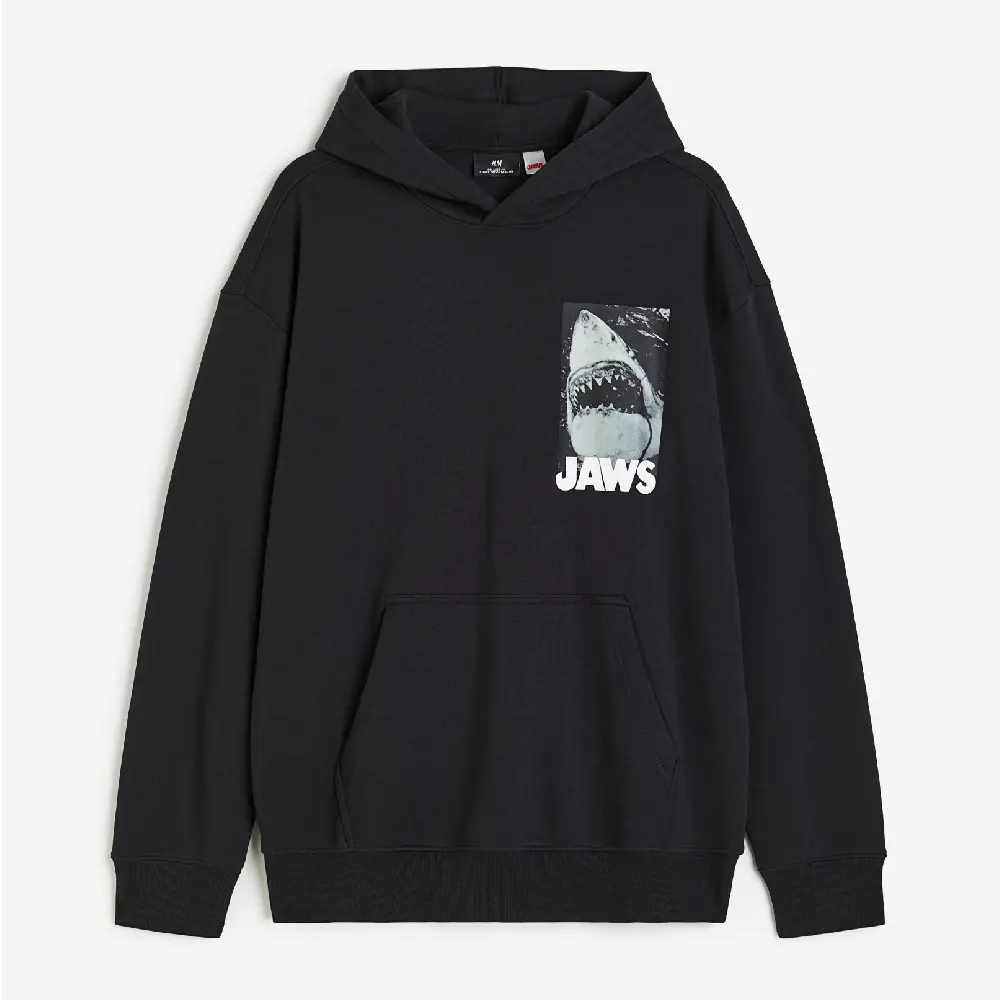 

Худи H&M Jaws Relaxed Fit, черный