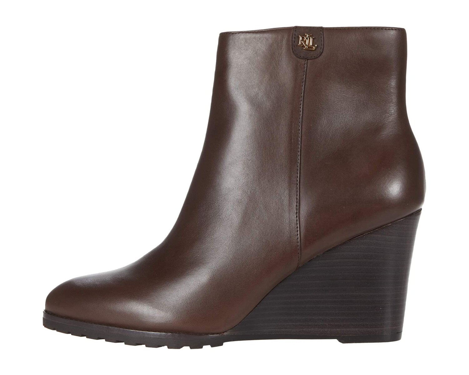 

Ботинки Shaley Calfskin Wedge Bootie LAUREN Ralph Lauren, каштановый