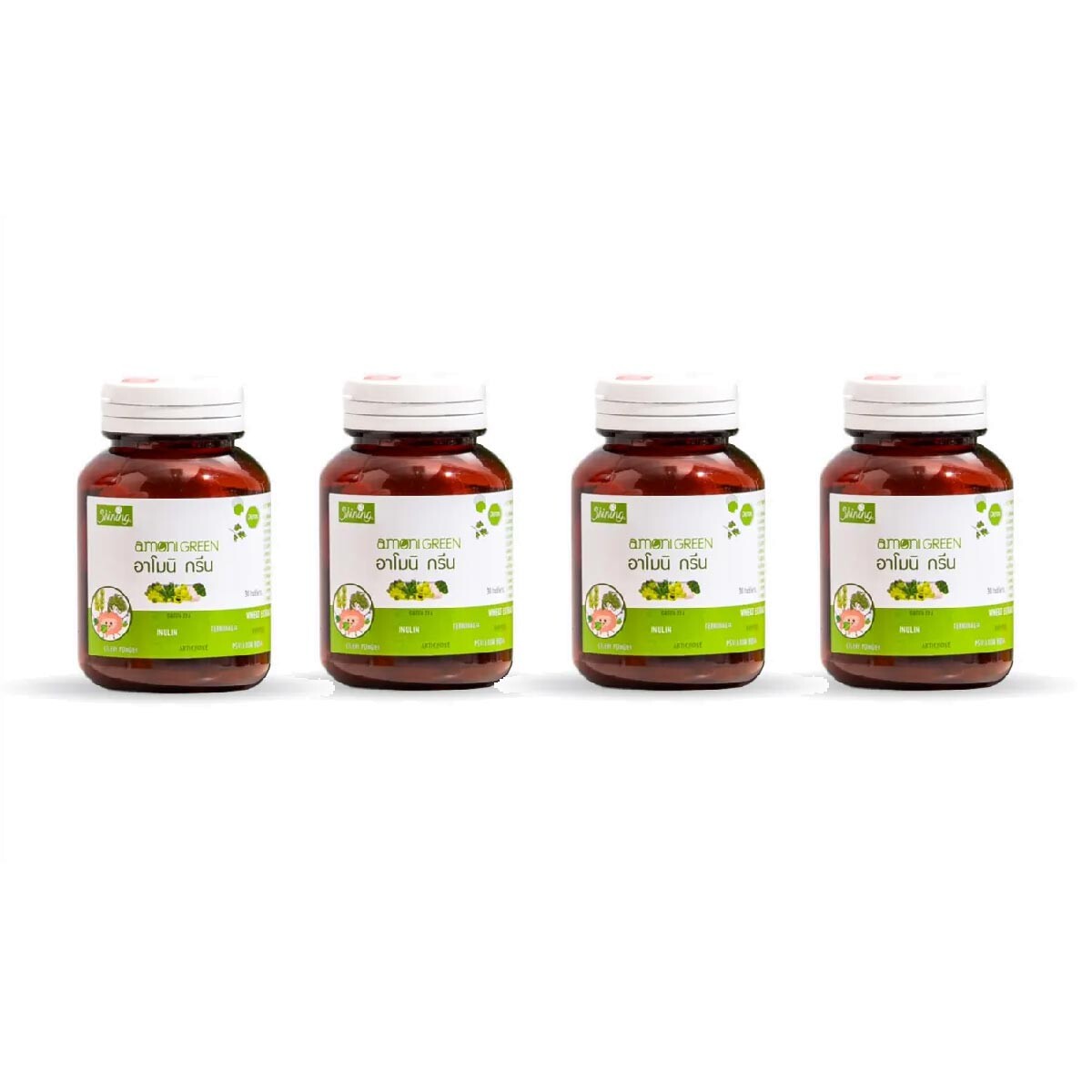 

Пищевая добавка Shining L-gluta Armoni Amoni Green, 4 банки х 30 таблеток