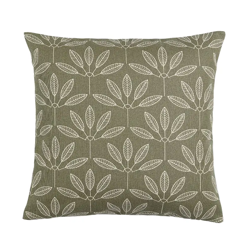 

Чехол для декоративной подушки H&M Home Floral, темно-зеленый хаки