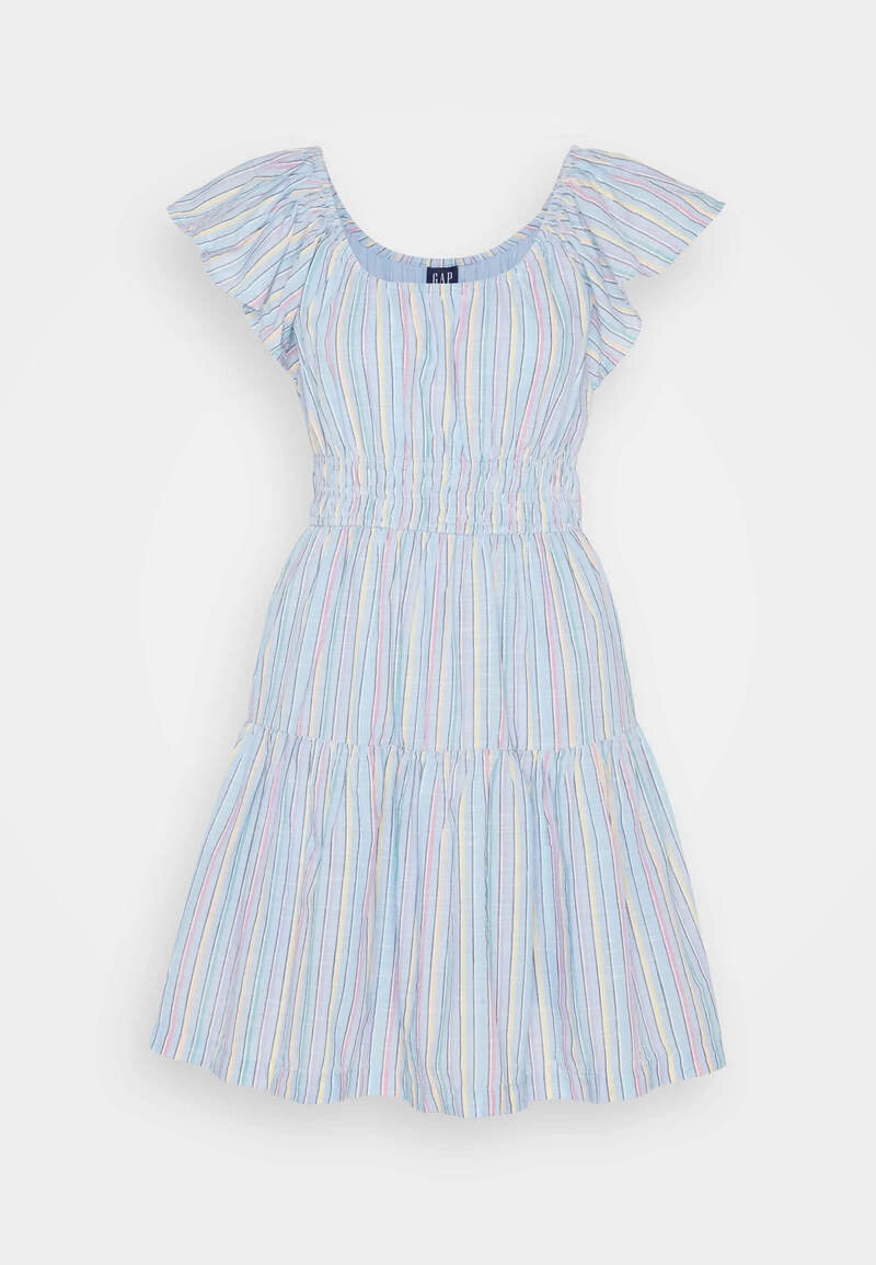 

Платье Gap Flutter Waist Mini Summer, разноцветный