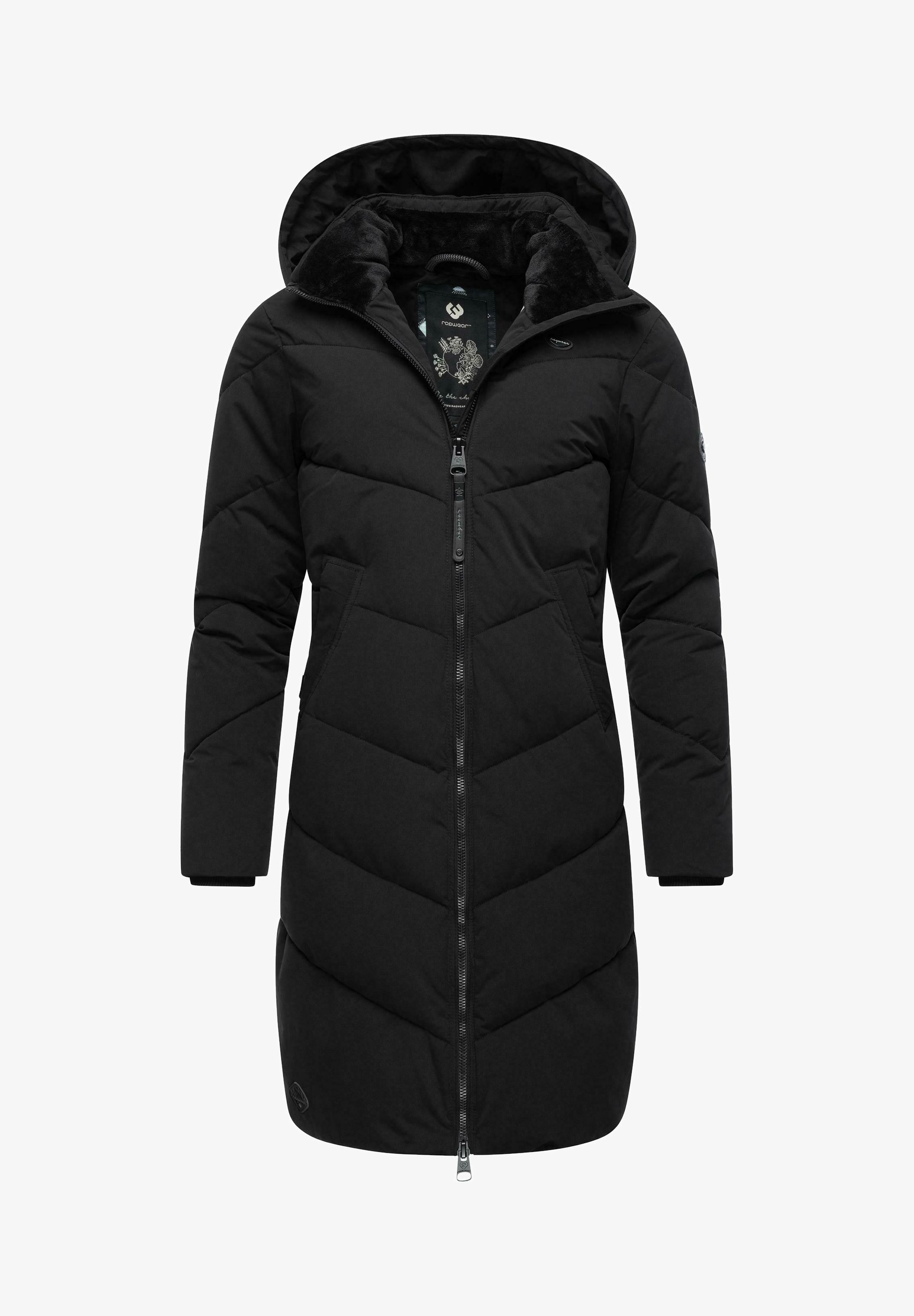 Пальто зимнее Ragwear со съемным капюшоном, черный пальто зимнее ragwear дутое синий