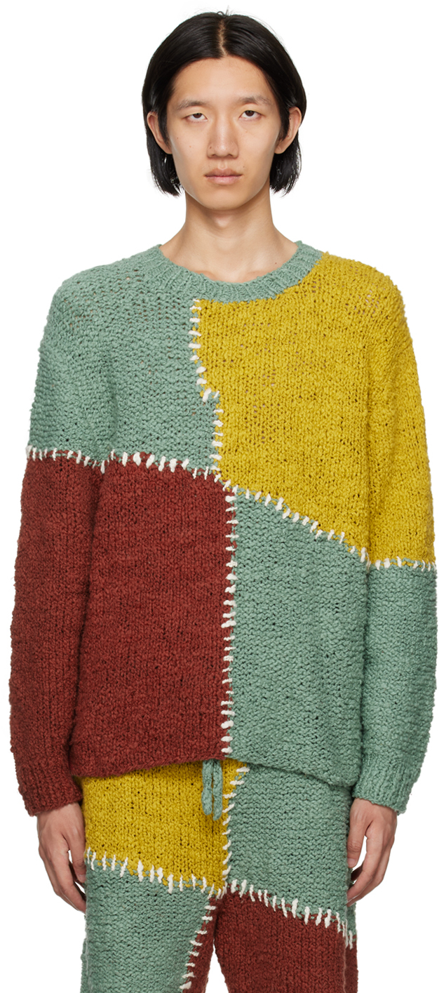Разноцветный свитер со вставками The Elder Statesman