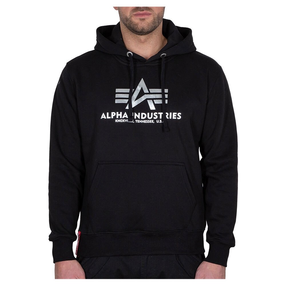 

Худи Alpha Industries Basic Foil Print, черный