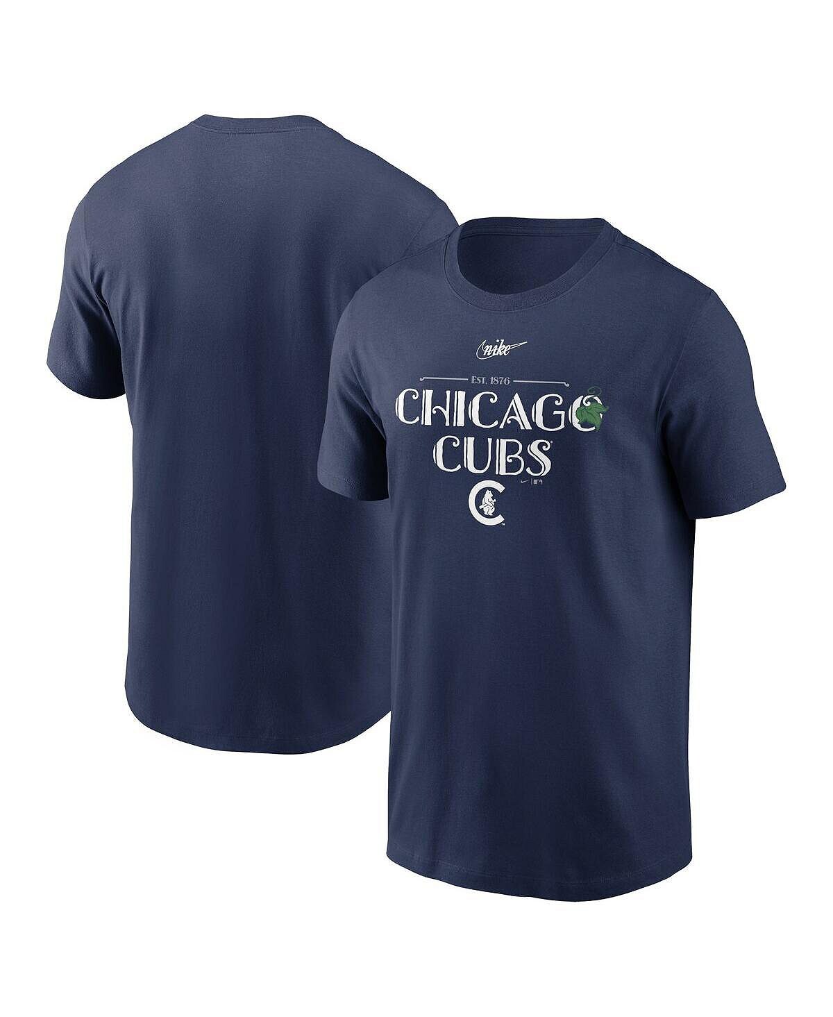 

Мужская темно-синяя футболка chicago cubs wordmark local team Nike, синий