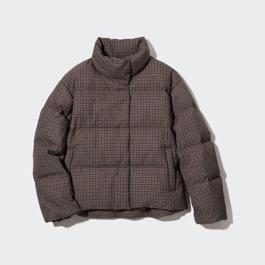 

Пуховик Uniqlo Patterned, коричневый (размер M)