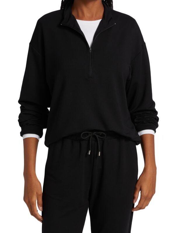 

Куртка Saks Fifth Avenue с молнией на четверть essential, черный