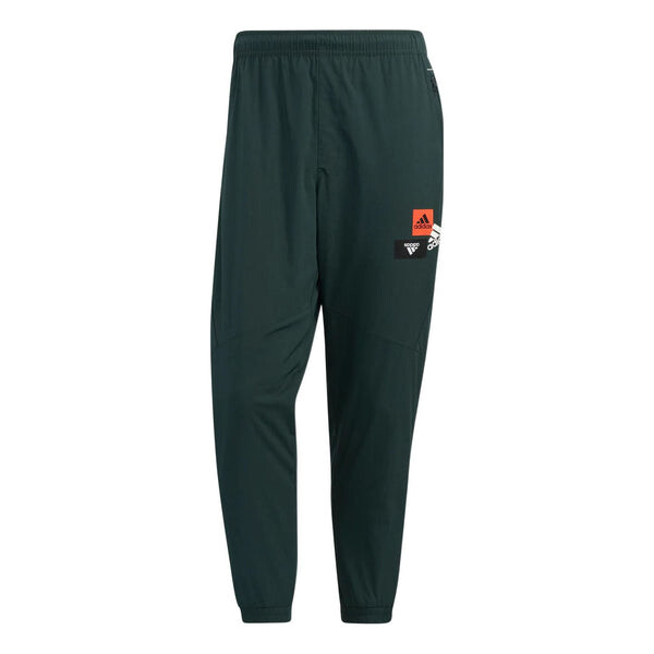 

Спортивные штаны Adidas Mh Bp3 Wvpnt Solid Color Logo Printing Bundle Feet Sports Green, Зеленый
