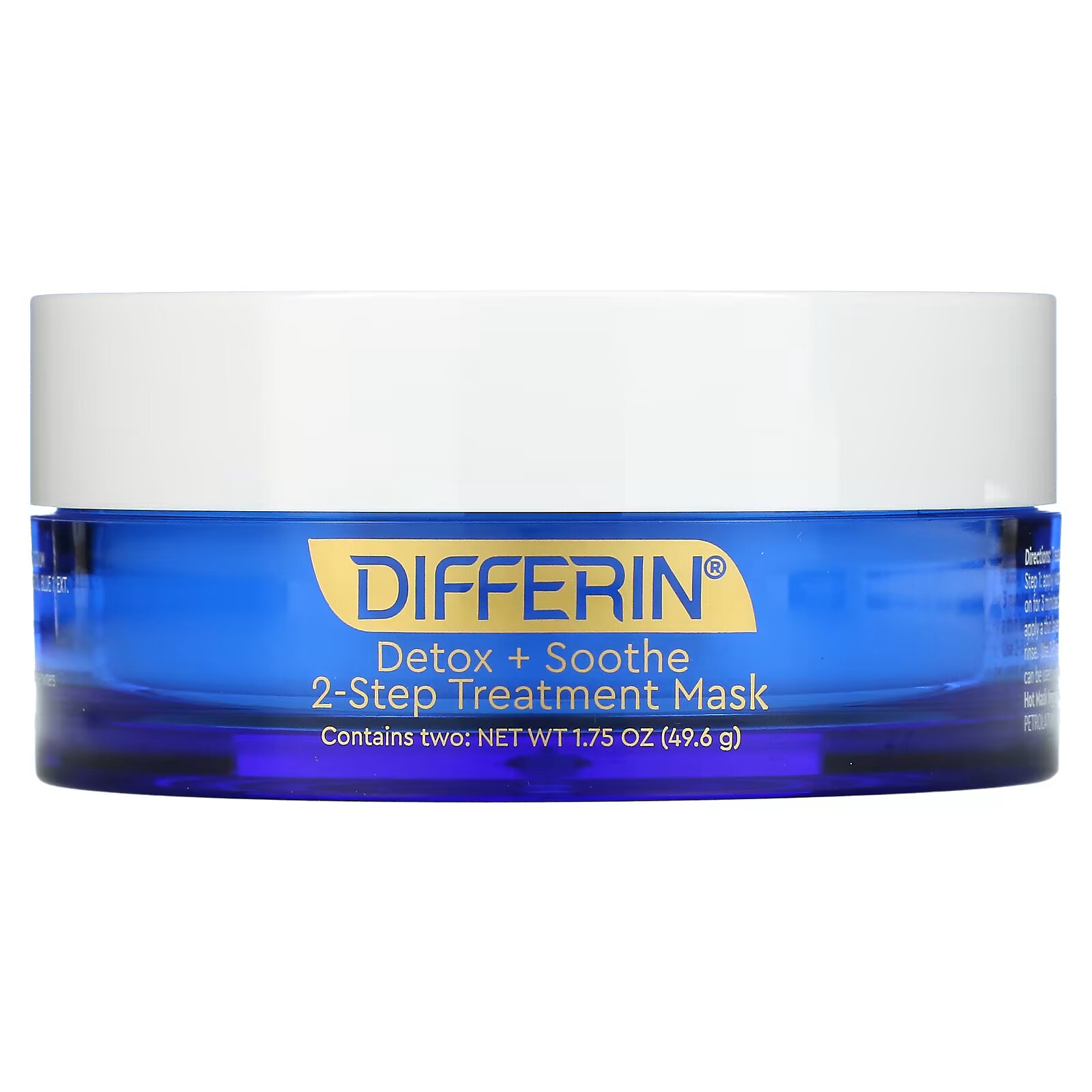 Differin, Detox + Soothe, лечебная маска для 2 этапов, 49,6 г (1,75 унции) - фото