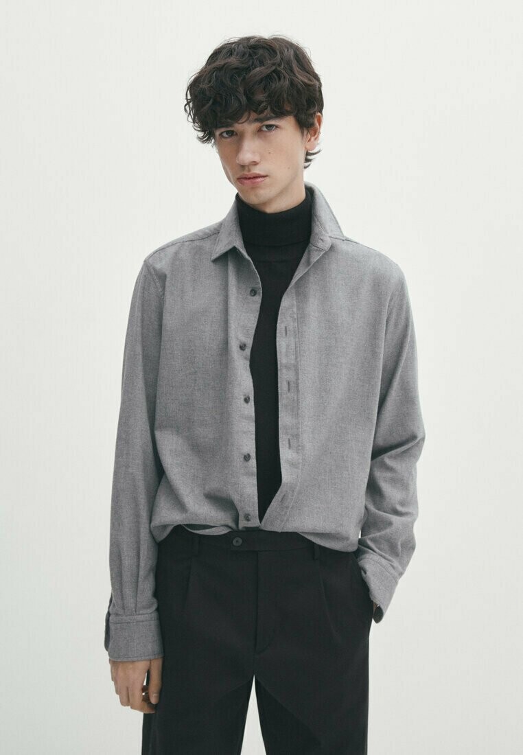 

Рубашка HOUNDSTOOTH Massimo Dutti, цвет grey