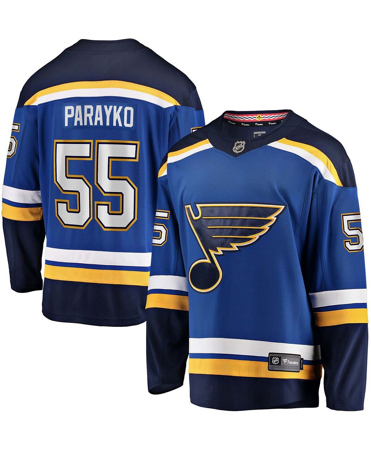 

Мужская футболка colton parayko blue st. louis blues breakaway player Fanatics, синий
