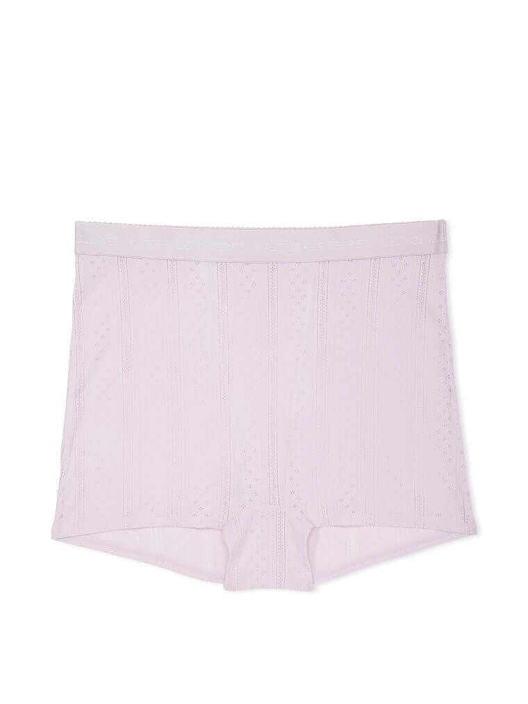 

Трусы-шорты Victoria's Secret Logo Pointelle High-Waist, светло-фиолетовый