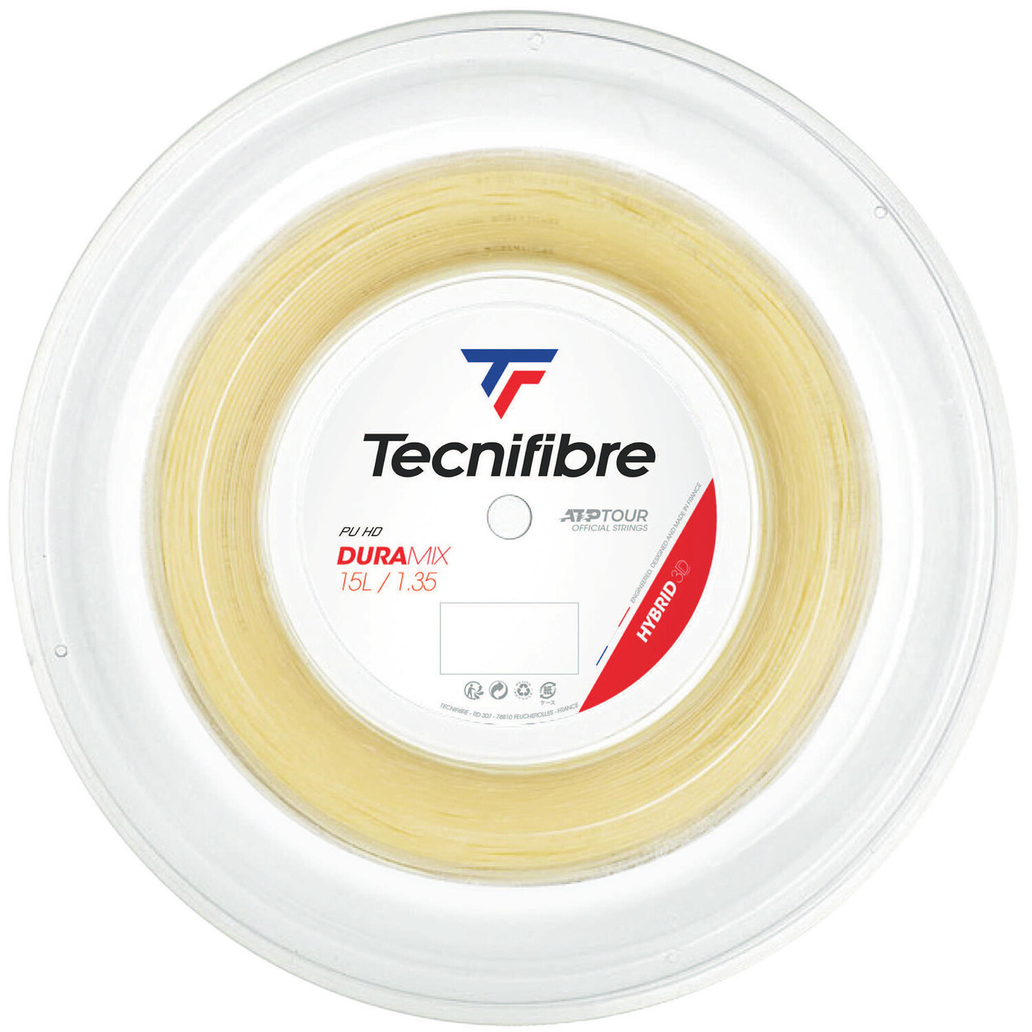 

Теннисная струна Tecnifibre Duramix 1,35 мм, рулон 200 м, мультиволокно, полиэстер, натуральный, светло-желтого