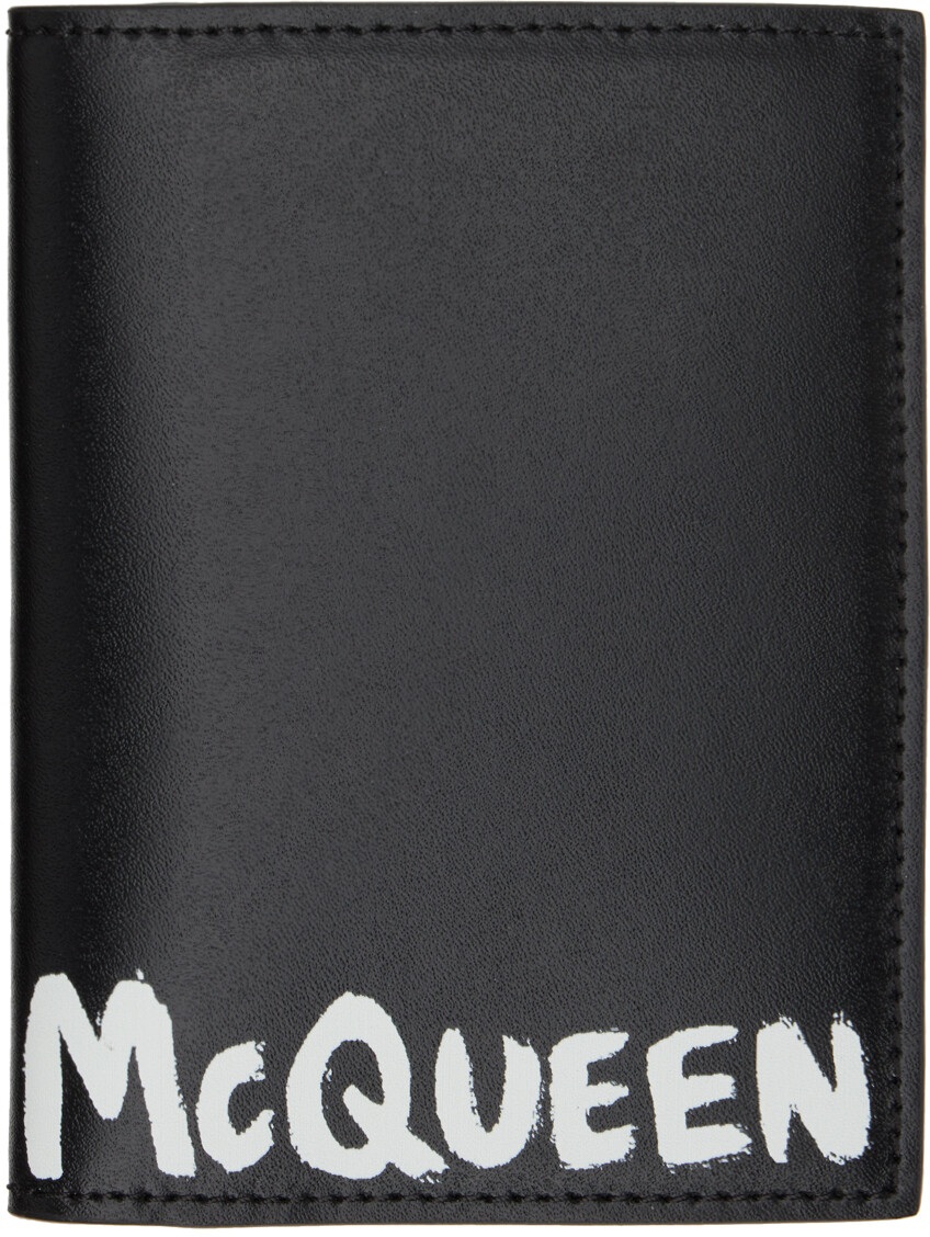 

Черный держатель для карт граффити Alexander McQueen