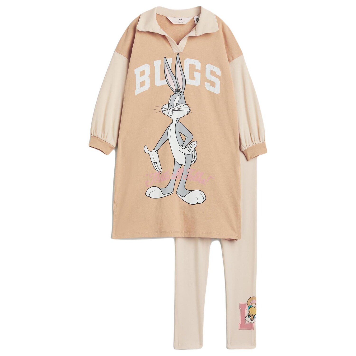 

Комплект одежды H&M Printed Looney Tunes, 2 предмета, бежевый