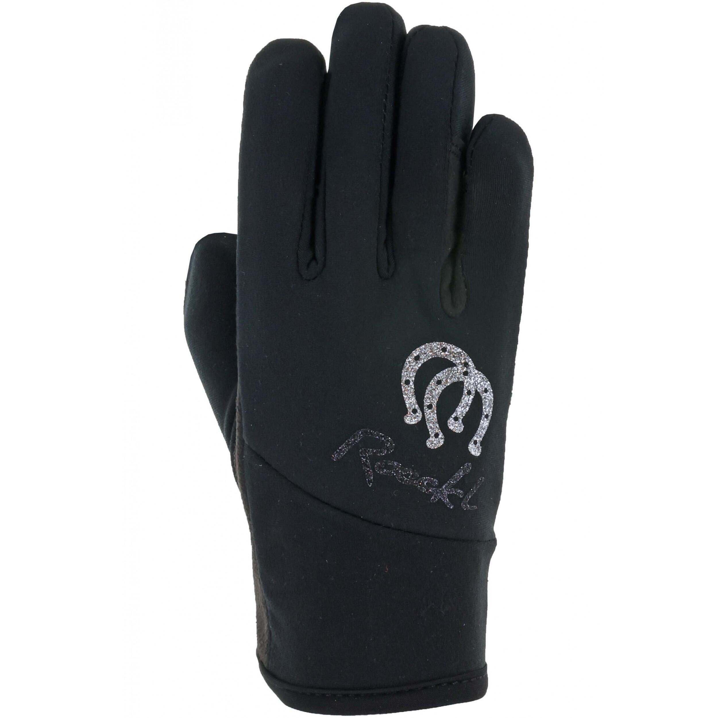 Перчатки Roeckl детские для верховой езды, черный перчатки для верховой езды miami roeckl черный