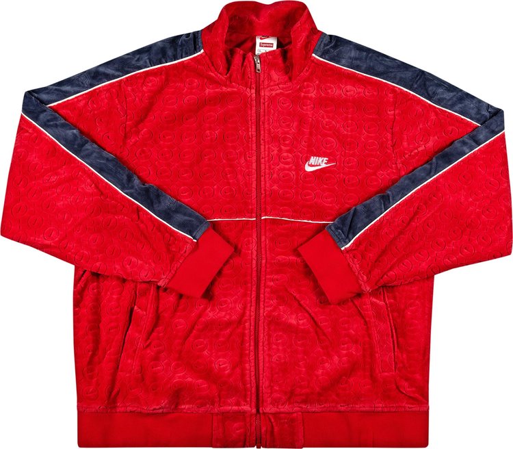 Куртка Supreme x Nike Velour Track Jacket 'Red', красный брюки supreme x nike velour track pant tan загар