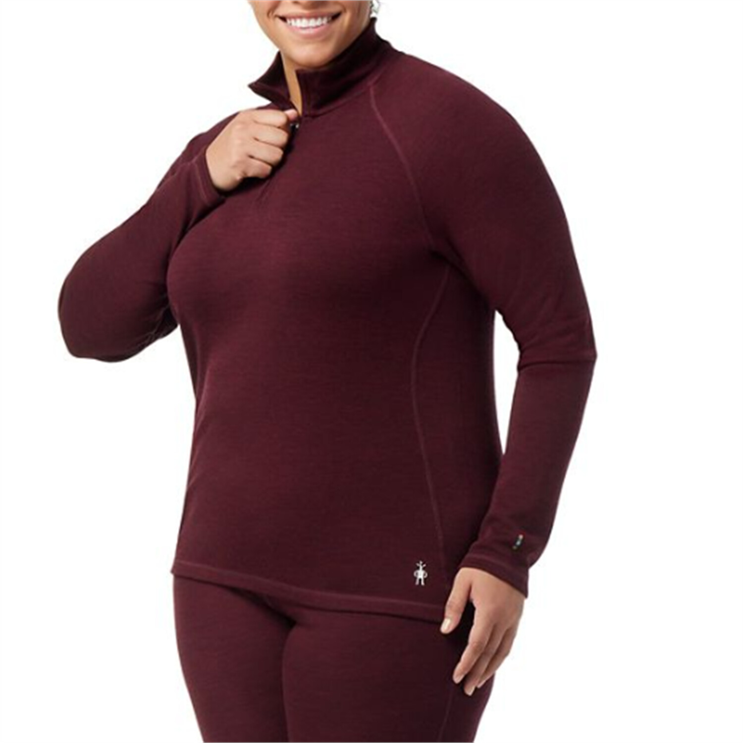 

Smartwool Classic Thermal Merino Base Layer 1/4 Zip Plus Top - Женские, черный