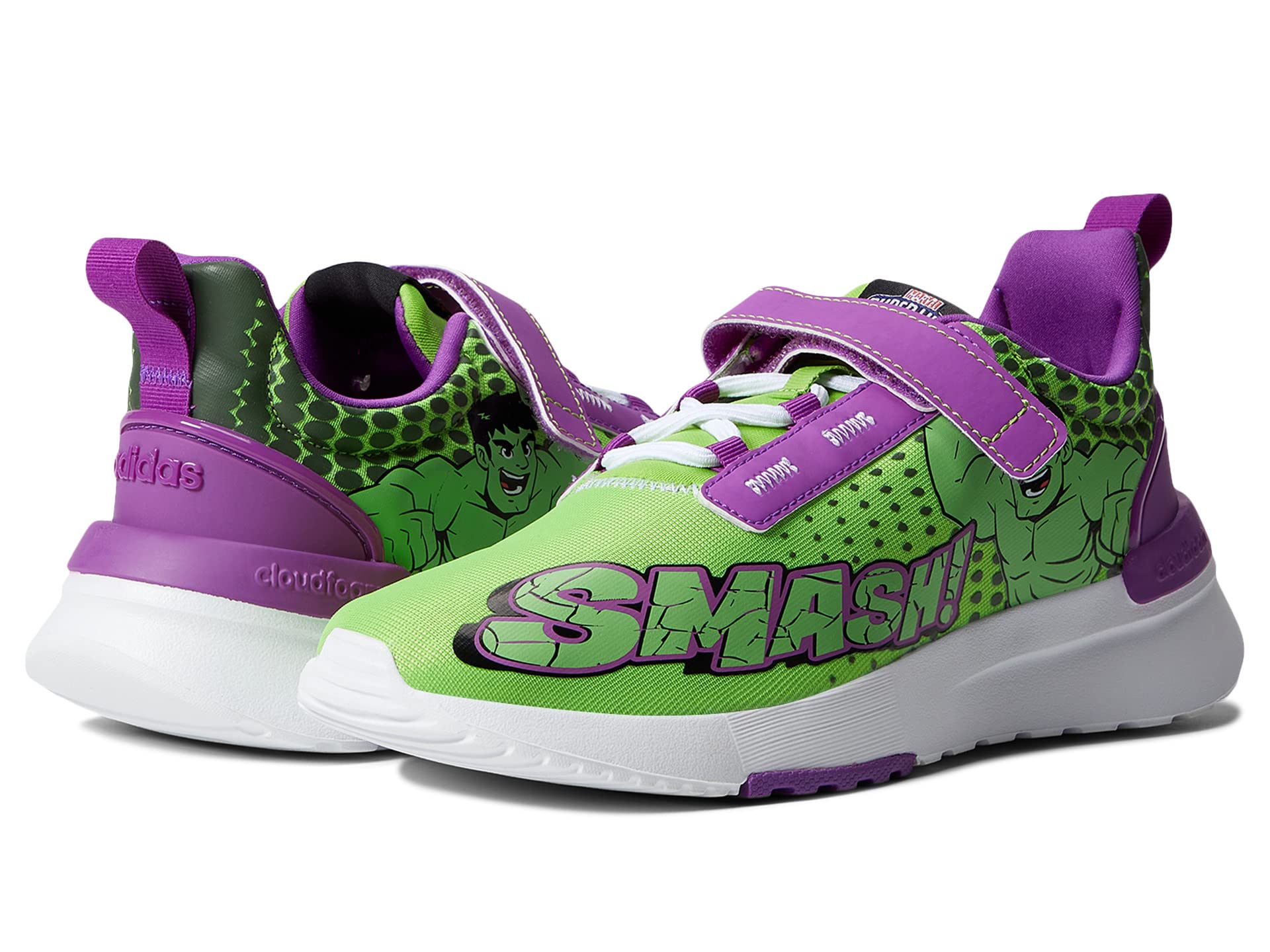 Кроссовки для малышей Adidas Racer TR21 Superhero, фиолетовый/зеленый кроссовки adidas stan smith цвет semi solar pink white semi solar pink
