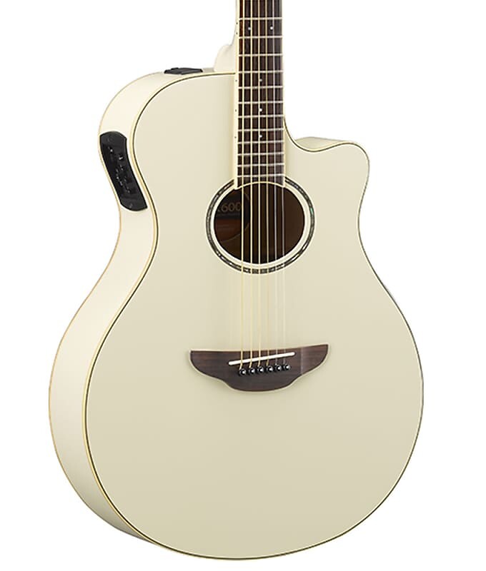 

Yamaha APX600 Thinline Cutaway электроакустическая гитара - винтажный белый Yamaha APX600 Thinline Cutaway -Electric Guitar -