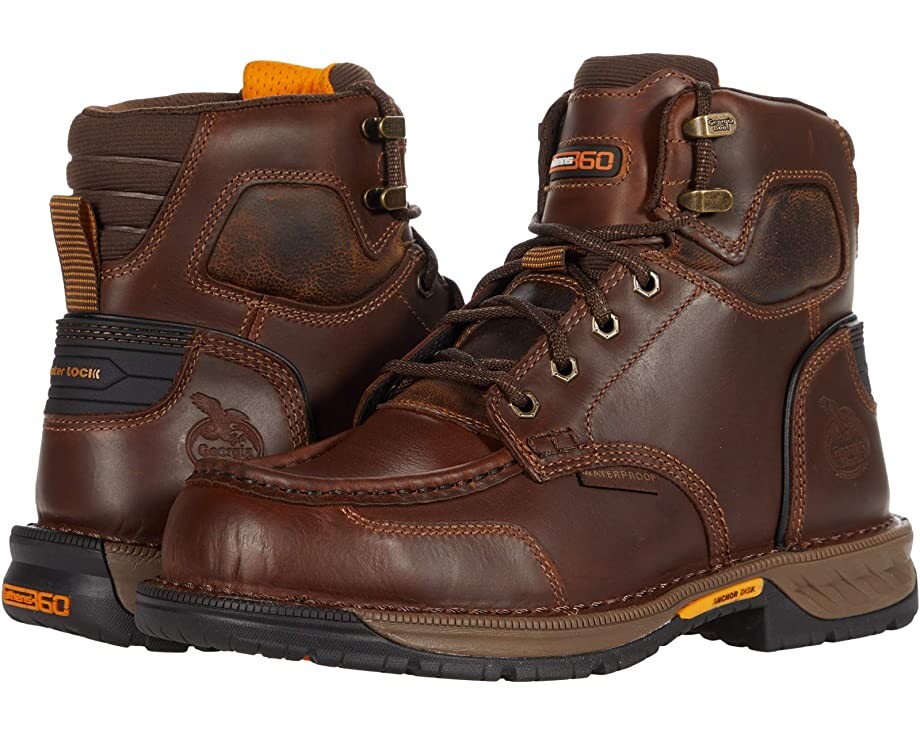 

Ботинки Athens360 6" Moc Soft Toe Georgia Boot, коричневый