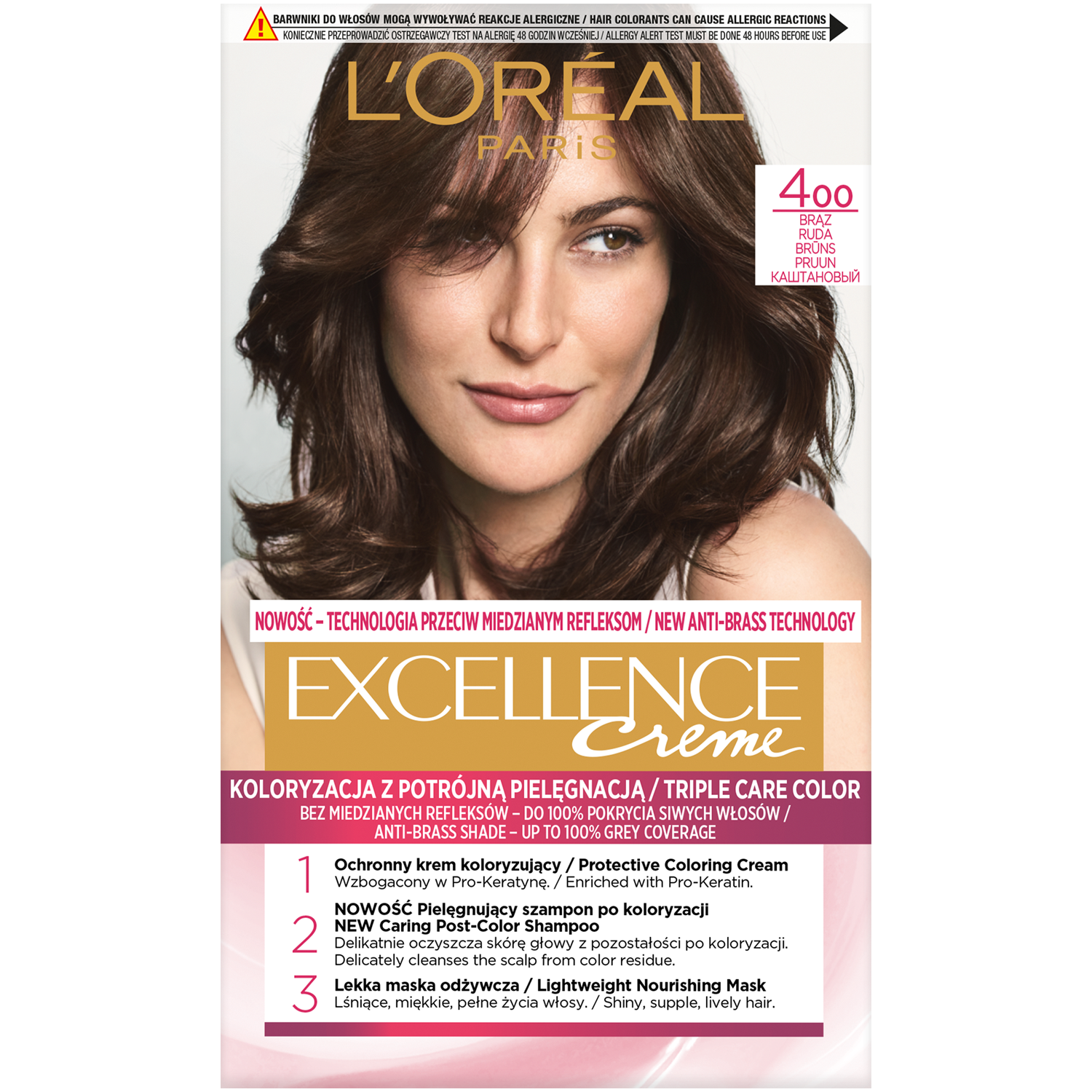 Краска для волос l oreal paris excellence. Краска экселанс 400. Экселанс крем краска 400 каштановый. Крем-краска для волос l'Oreal Paris Excellence Creme 4.00 каштановый. Краска лореаль экселанс каштановый 400.