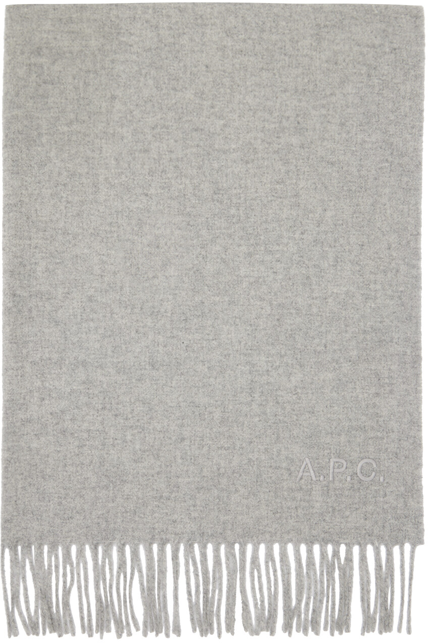 

Серый шарф Alix Brodée A.P.C.
