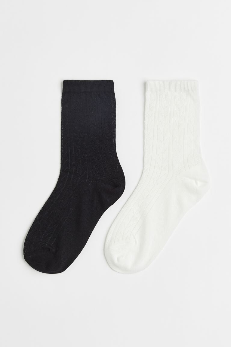 

2 пары носков H&M, белый черный