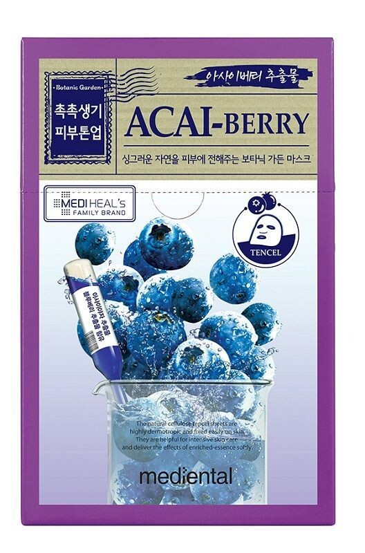 

Mediheal Mediental Botanic Garden Acai Berries тканевая маска для лица, 23 ml