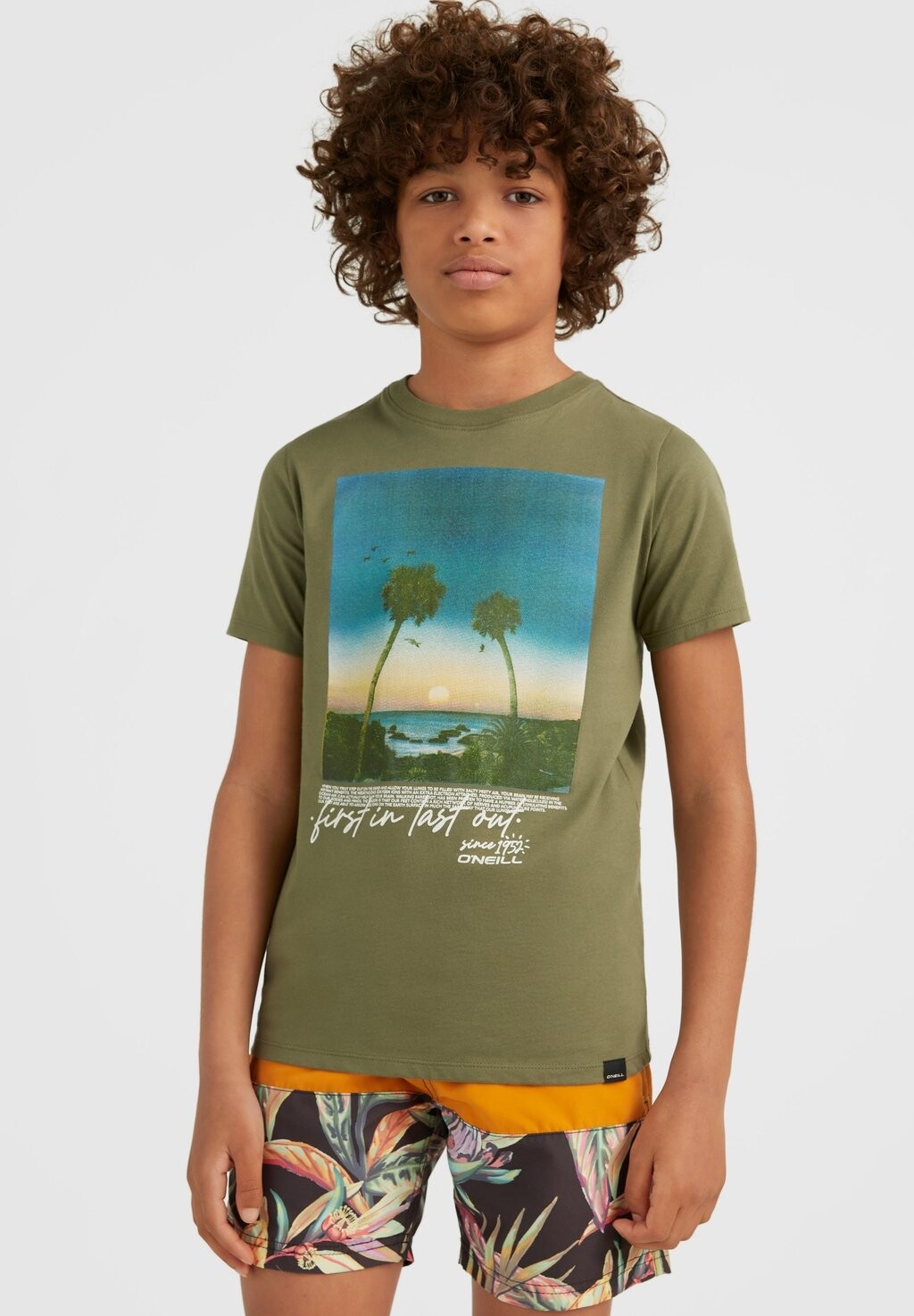 

Футболка с принтом TEES LOREN O'Neill, цвет deep lichen green