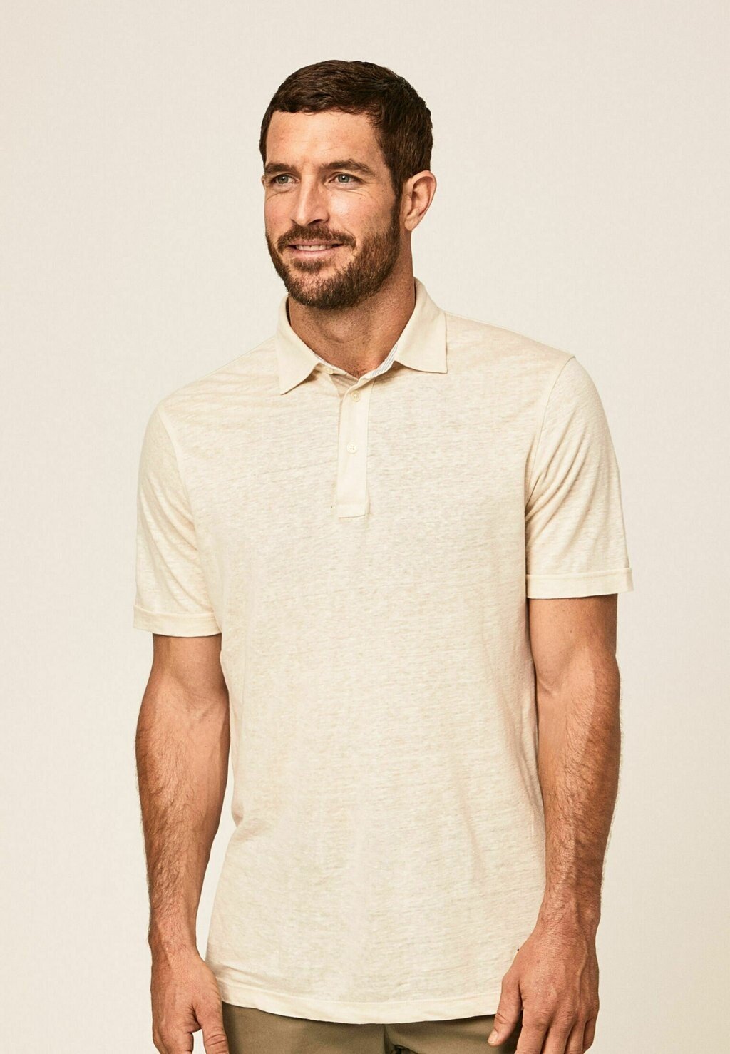 

Рубашка-поло JSY STR TRIM Hackett London, цвет linen