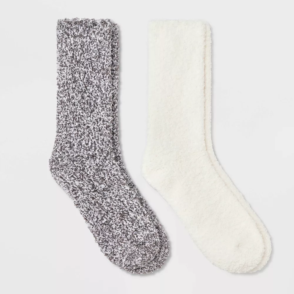 

Женские носки Marled 2pk Cozy Crew Socks - Auden, цвет Ivory/Charcoal Gray