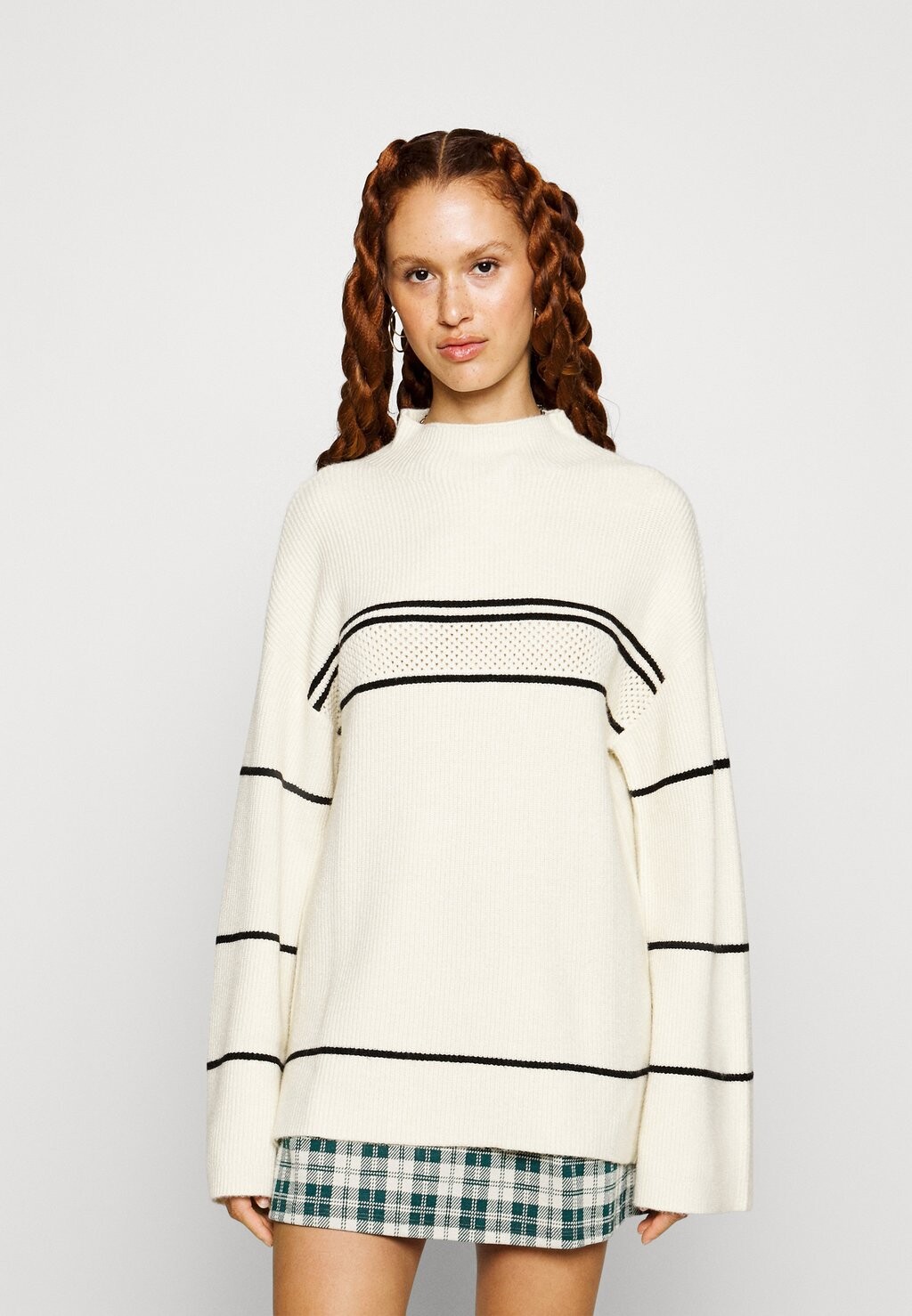 

Свитшот VILA Tall VIRIL HIGH NECK, береза/черный