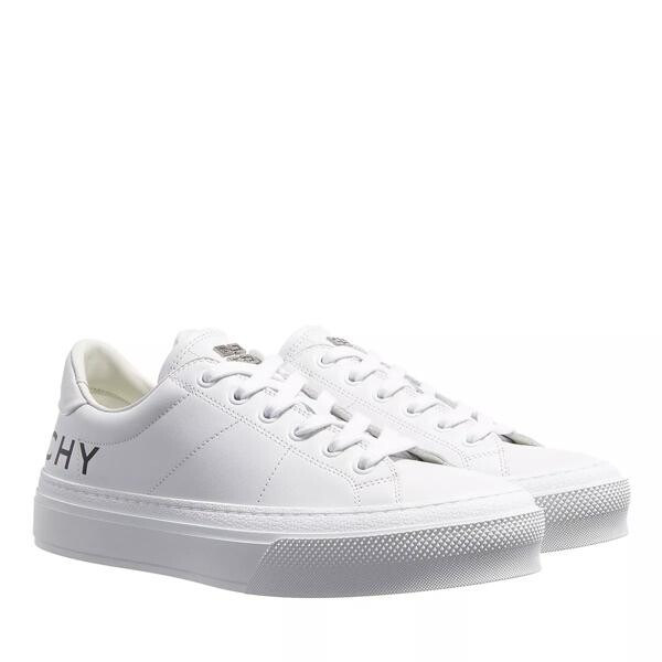 

Кроссовки city sport sneakers in leather white/black Givenchy, бежевый