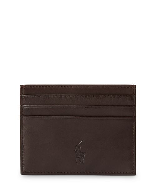 

Тонкий кожаный футляр для визиток Suffolk Polo Ralph Lauren, цвет Brown