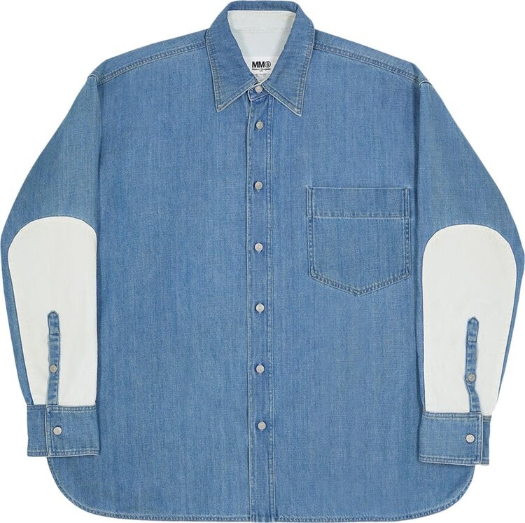 

Рубашка MM6 Maison Margiela Denim Shirt 'Grey/Light Blue', серый