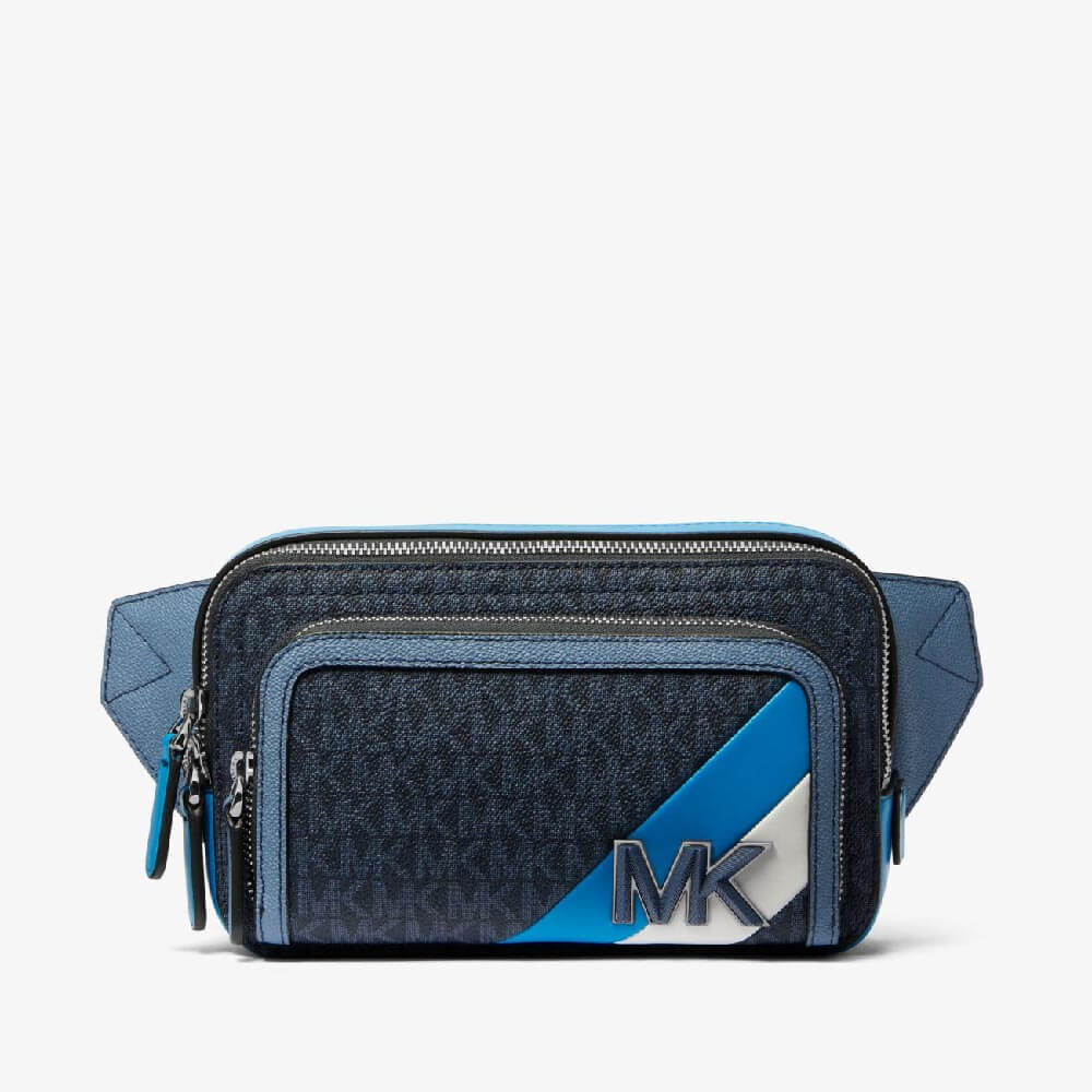 

Поясная сумка Michael Kors Hudson Logo Stripe Sling, темно-синий/оранжевый/белый
