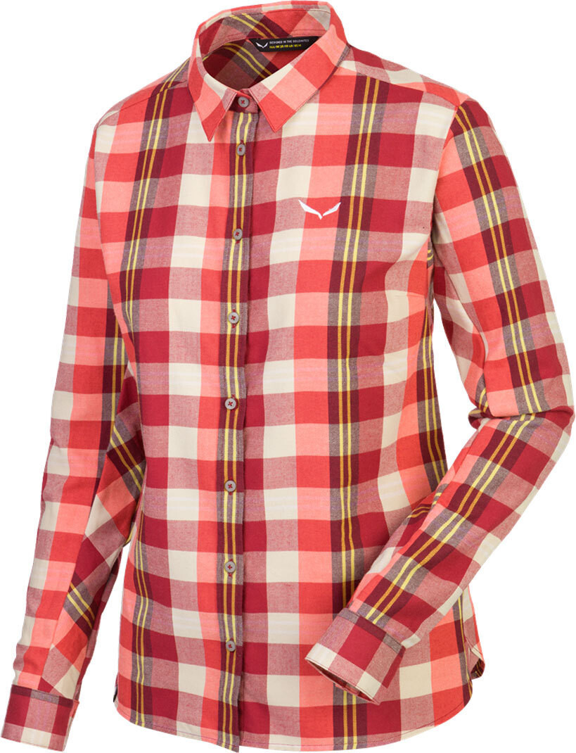

Рубашка мотоциклетная женская Salewa Fanes Flannel 2, красный