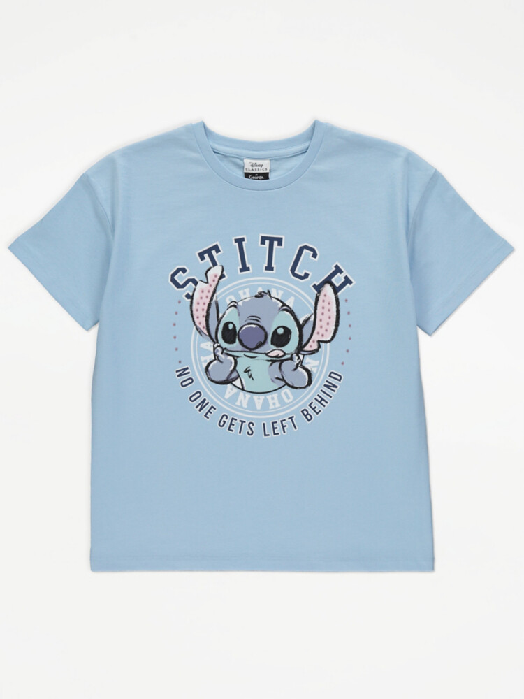 

Синяя университетская футболка Disney Lilo & Stitch George., синий