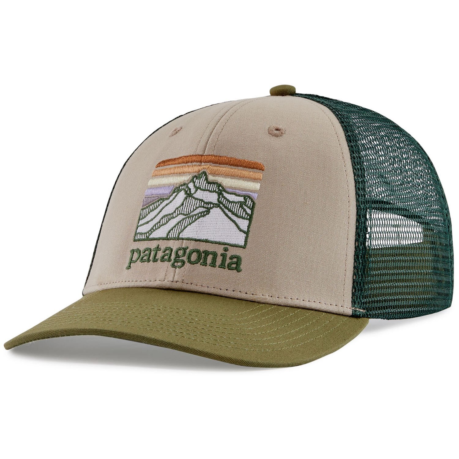 

Кепка Patagonia Line Logo Ridge LoPro Trucker, бежевый/коричневый