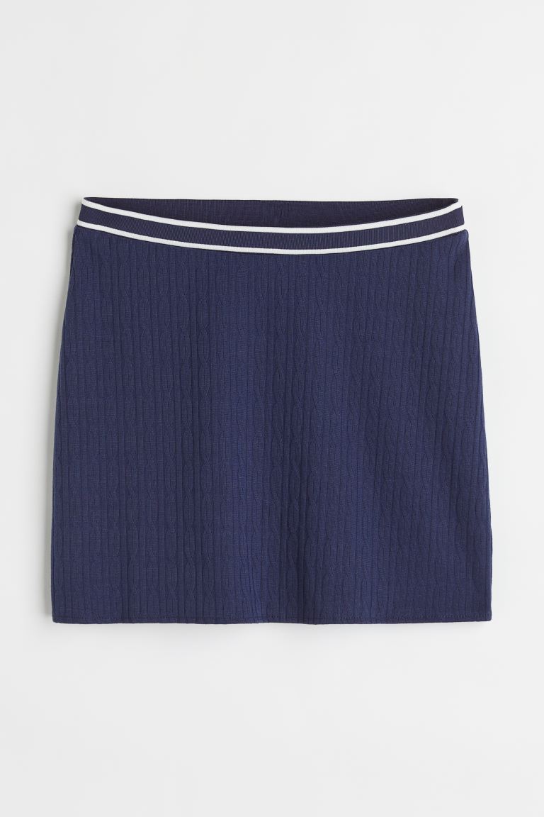 Мини-юбка H&M, темно-синий фото
