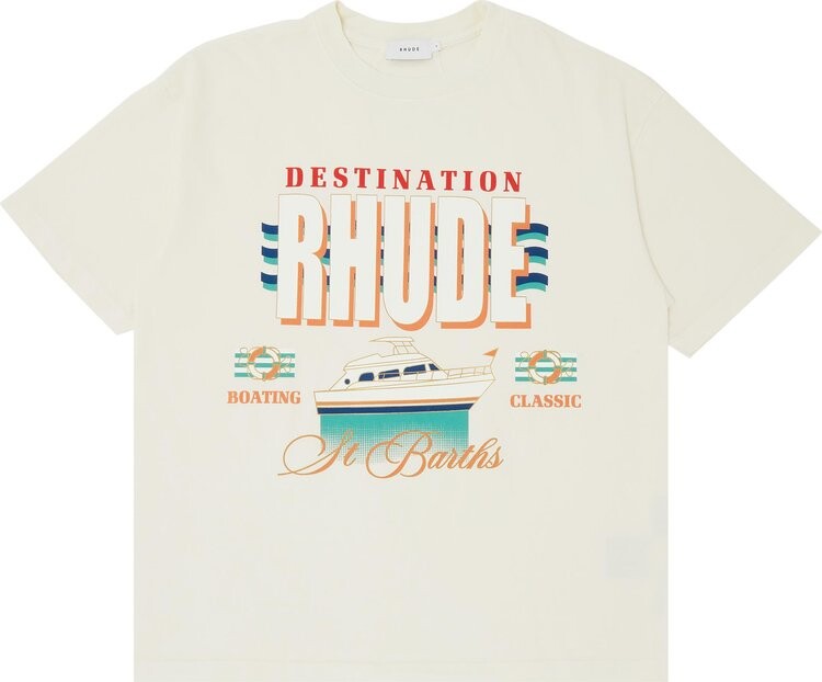 

Футболка Rhude Destination Tee 'Vintage White', кремовый