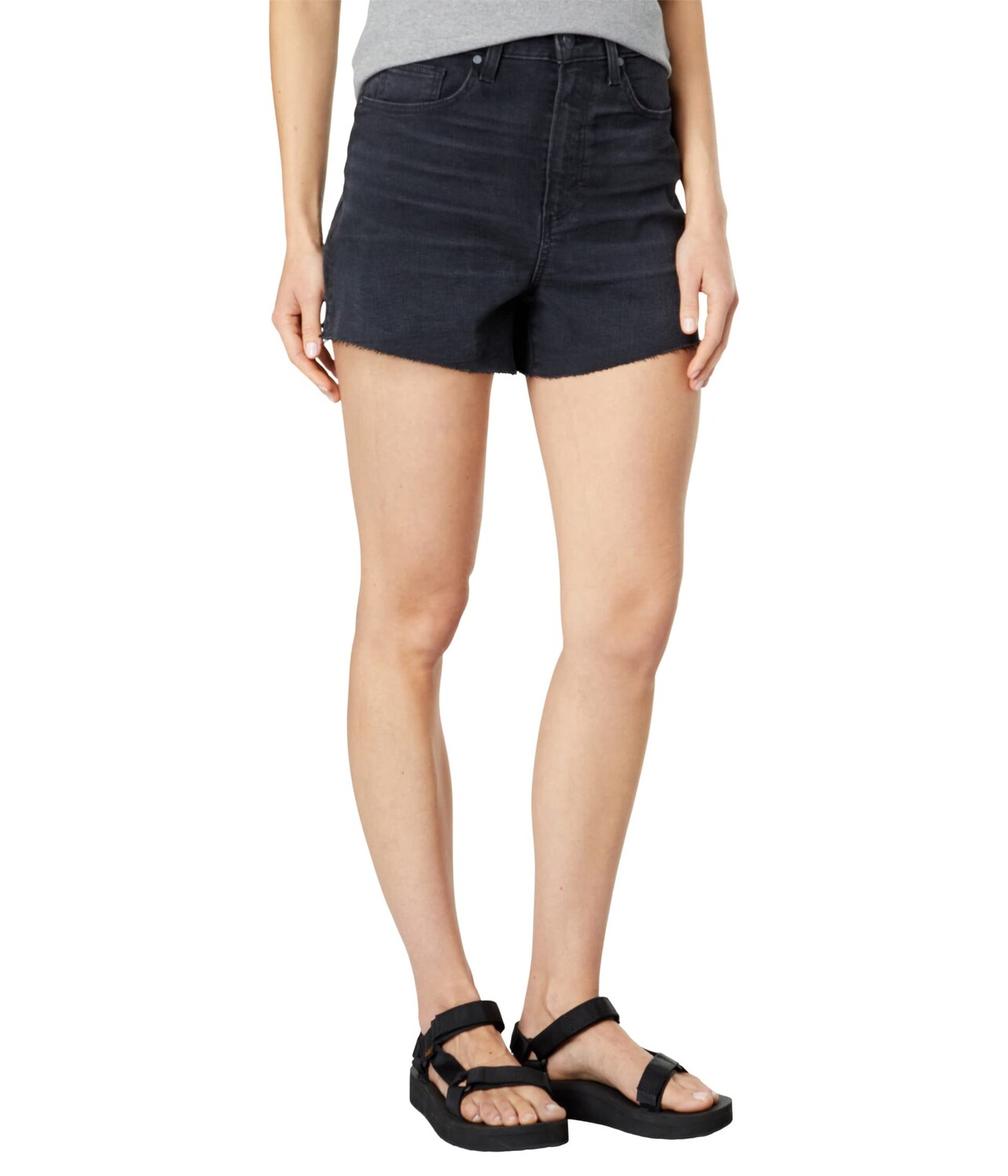 

Шорты Paige, Allure Shorts w/ Raw Hem in Black Willow