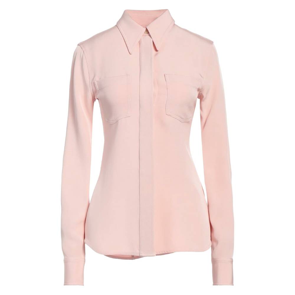 Блузка Victoria Beckham, светло-розовый рубашка женская джинсовая с отложным воротником модная блузка из денима с длинными рукавами джинсовая мягкая блузка синего цвета весна л